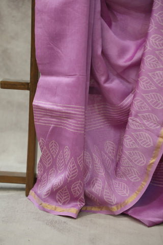 Pink HBP Cotton Silk Saree With Chanderi Border - SRPCSS831