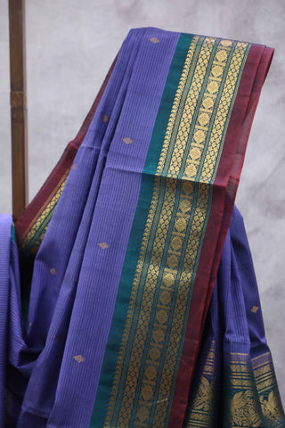 Purple Gadwal Cotton Silk Saree - SRPGCSS142