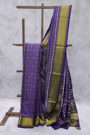 Dark Voilet Rajkot Patola Silk Saree-SRDVRPSS24EX