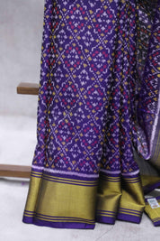 Dark Voilet Rajkot Patola Silk Saree-SRDVRPSS24EX