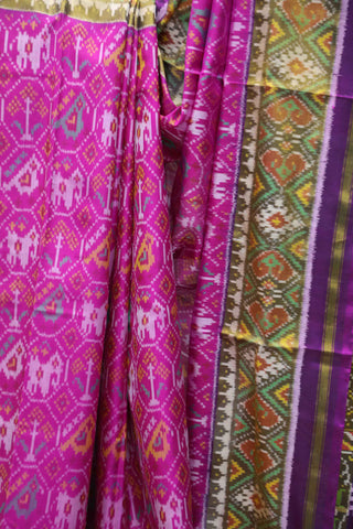 Dark Pink Rajkot Patola Silk Saree-SRDPRPSS36EX