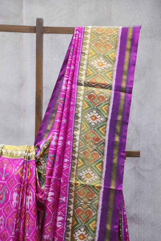 Dark Pink Rajkot Patola Silk Saree-SRDPRPSS36EX