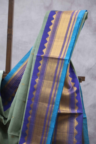 Light green Gadwal Cotton Silk Saree - SRLGGCS144