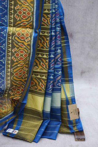 Blue Rajkot Patola Silk Saree-SRDBRPSS126