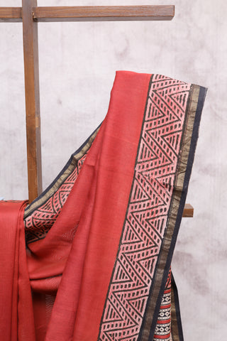 Maroon HBP Cotton Silk Chanderi Saree -SRMCSCS547 (RD02)