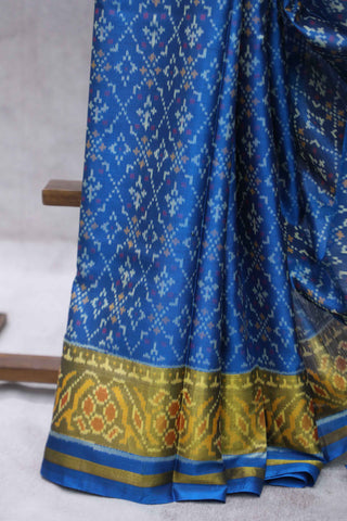 Blue Rajkot Patola Silk Saree-SRDBRPSS126