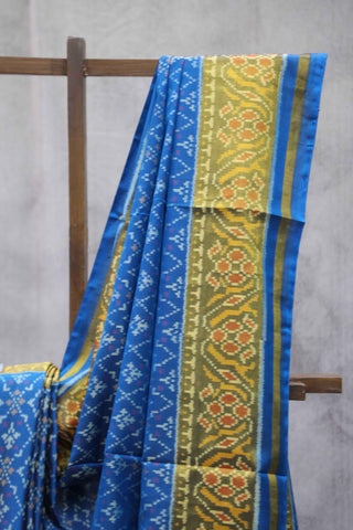 Blue Rajkot Patola Silk Saree-SRDBRPSS126