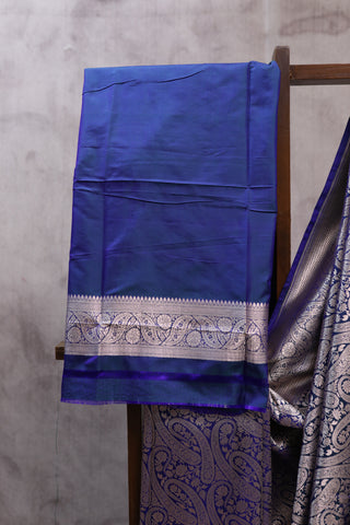 Peacock Blue Banarasi Silk Saree-SRPBBSS451