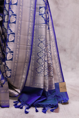 Peacock Blue Banarasi Silk Saree-SRPBBSS450