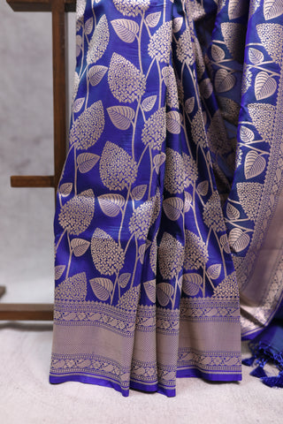 Peacock Blue Banarasi Silk Saree-SRPBBSS450