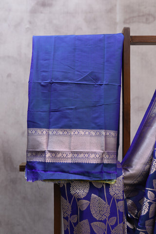 Peacock Blue Banarasi Silk Saree-SRPBBSS450