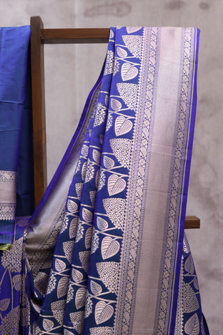 Peacock Blue Banarasi Silk Saree-SRPBBSS450