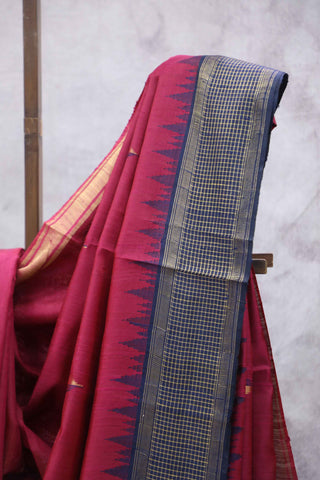 Cherry Red Raw Silk Saree - SRCRRSS361