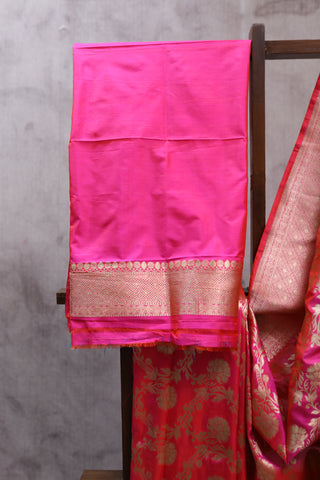 Pink Banarasi Silk Saree-SRPBSS441