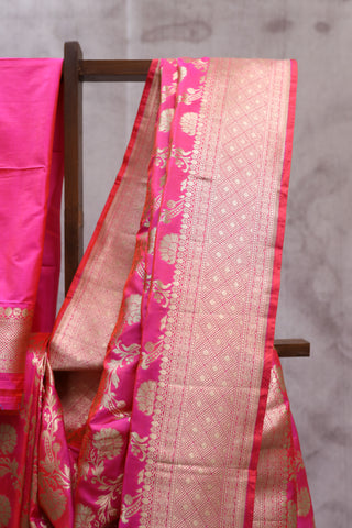 Pink Banarasi Silk Saree-SRPBSS441