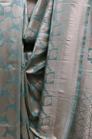 Aqua Green Banarasi Silk Saree-SRAGBSS456