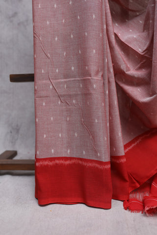 Mauve Pochampalli Cotton Ikat Saree-SRMPCIS188