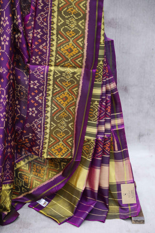 Purple Rajkot Patola Silk Saree-SRPRPSS130