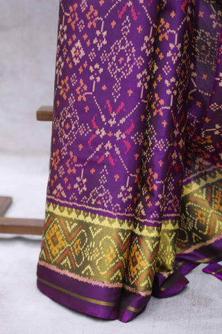 Purple Rajkot Patola Silk Saree-SRPRPSS130