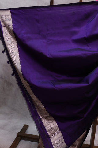 Purple Banarasi Silk Saree-SRPBSS444