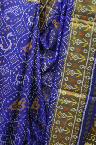 Blue Rajkot Patola Silk Saree-SRBRPSS165