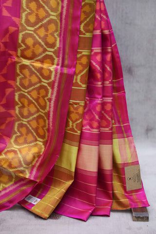 Pink Orange Rajkot Patola Silk Saree-SRPORPSS23EX