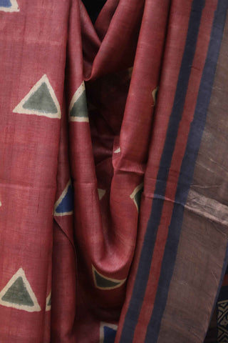 Maroon HBP Tussar Silk Saree - SRMTSS733 (RD67)