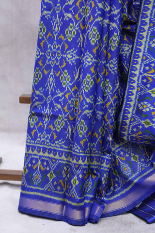 Blue Rajkot Patola Silk Saree-SRBRPSS07EX