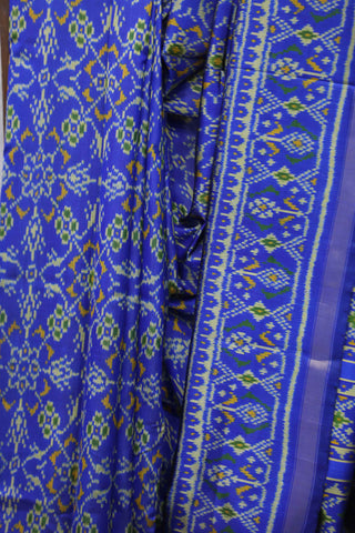 Blue Rajkot Patola Silk Saree-SRBRPSS07EX