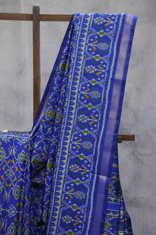 Blue Rajkot Patola Silk Saree-SRBRPSS07EX