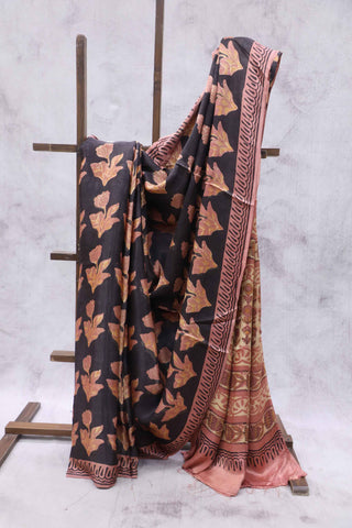 Black HBP Modal Silk Saree - SRBMSS169 (RD68)