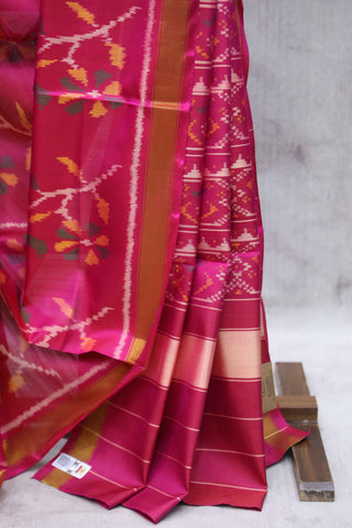 Rani Pink Rajkot Patola Silk Saree-SRRPRPSS04EX