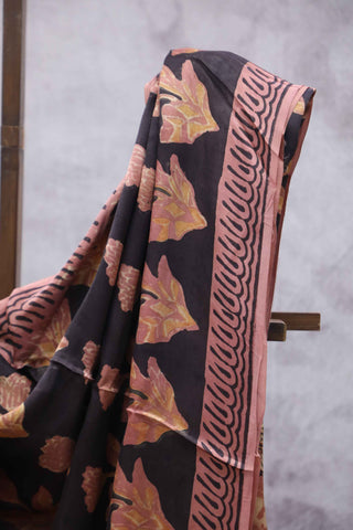 Black HBP Modal Silk Saree - SRBMSS169 (RD68)