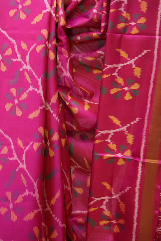 Rani Pink Rajkot Patola Silk Saree-SRRPRPSS04EX