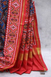 Blue Rajkot Patola Silk Saree - SRBRPSS144