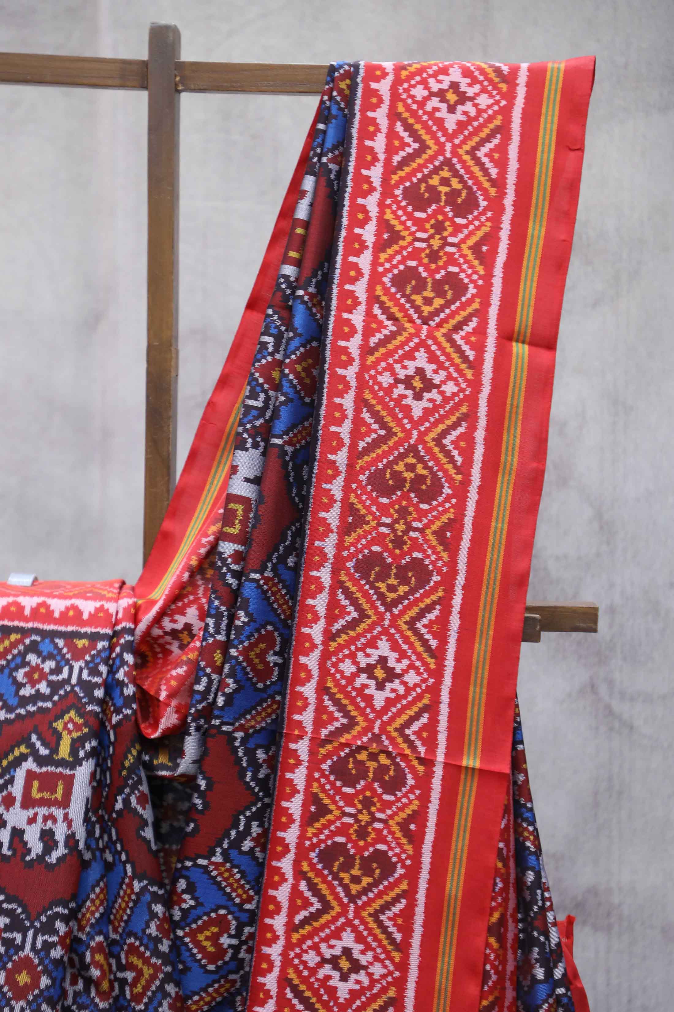 Blue Rajkot Patola Silk Saree - SRBRPSS144