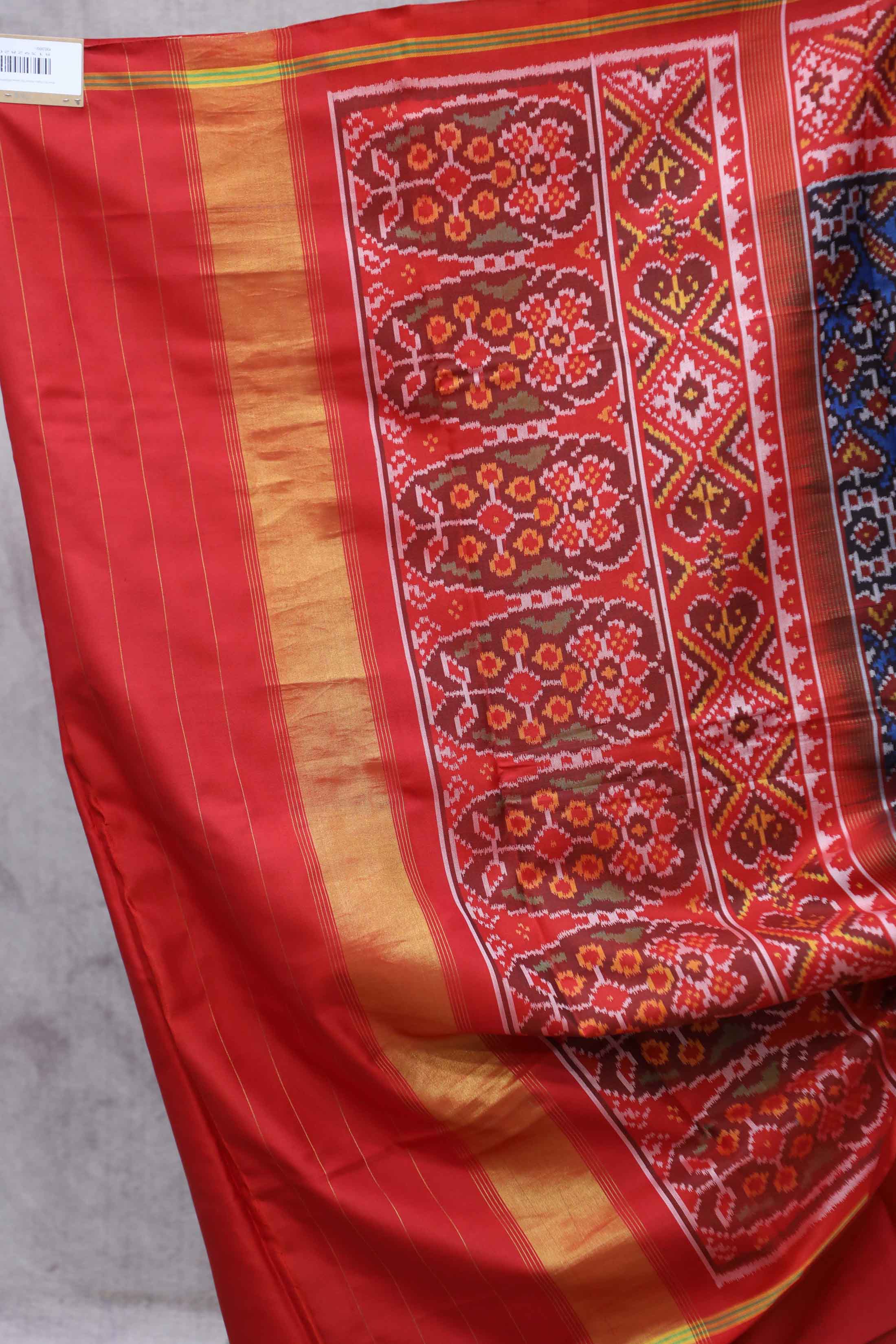 Blue Rajkot Patola Silk Saree - SRBRPSS144