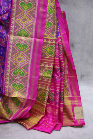 Purple Rajkot Patola Silk Saree-SRPRPSS41EX