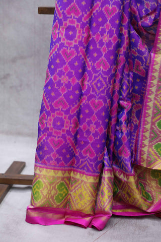 Purple Rajkot Patola Silk Saree-SRPRPSS41EX