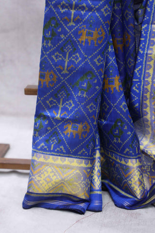 Blue Rajkot Patola Silk Saree - SRBRPSS216