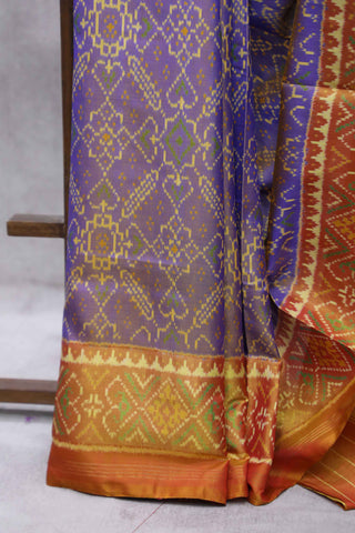 Lavender Rajkot Patola Silk Saree-SRLRPSS164