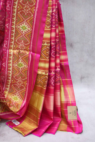 Pink Rajkot Patola Silk Saree-SRPRPSS22EX