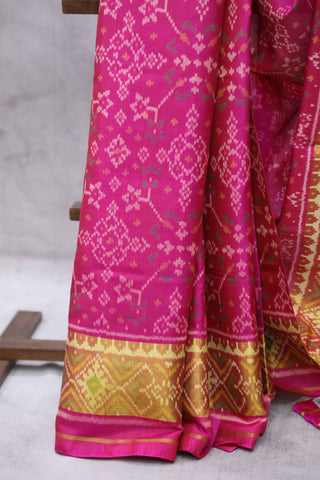 Pink Rajkot Patola Silk Saree-SRPRPSS22EX