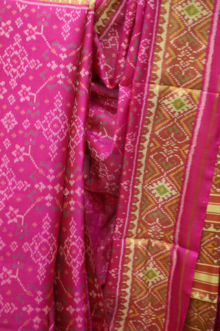 Pink Rajkot Patola Silk Saree-SRPRPSS22EX