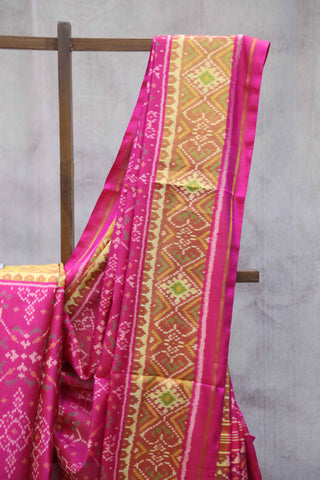 Pink Rajkot Patola Silk Saree-SRPRPSS22EX