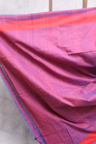 Light Red Pochampalli Cotton Ikat Saree-SRLRPCIS175