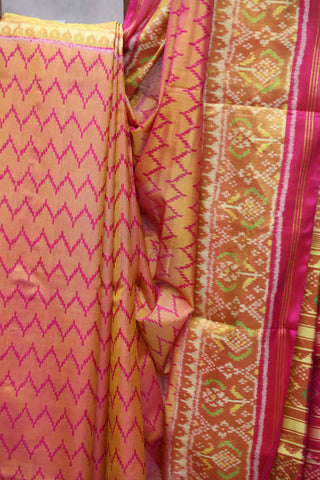 Mustard Rajkot Patola Silk Saree-SRMRPSS19EX