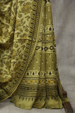 Cream HBP Modal Silk Saree - SRCMSS163