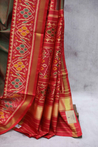 Two Tone Green Rajkot Patola Silk Saree-SRTTGRPSS123