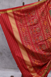 Two Tone Green Rajkot Patola Silk Saree-SRTTGRPSS123